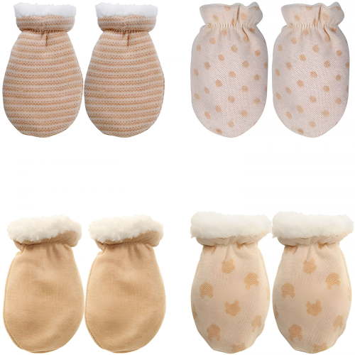 TELOLY 2026 New Newborn Mitten Gloves No Scratch Mittens Winter Warm Cotton Glove for Baby Boys Girls for Sleeping,Playing,Crawling,Indoors,0-12 Months