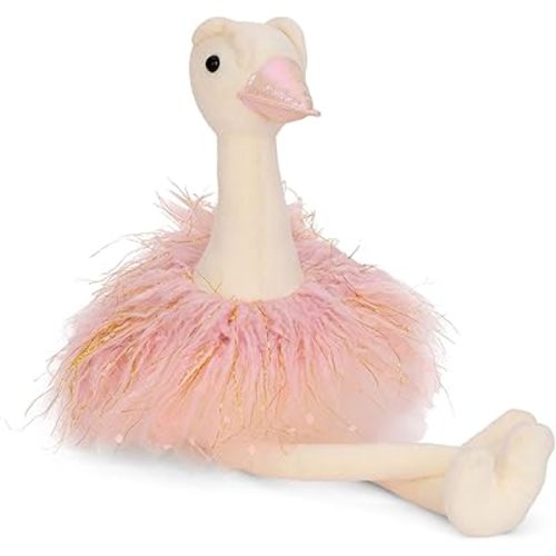 iscream Elegant Plush 22" Pretty Puff Glitter Tutu Emu with Shiny and Embroidered Accents for All Ages
