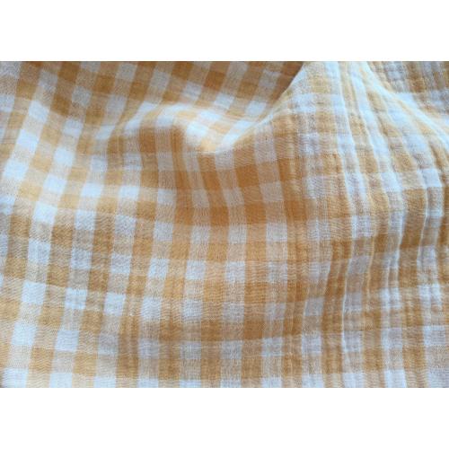 Checked Muslin Crib Sheet: Handmade Gingham Cotton Baby Bedding