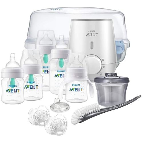 Philips Avent Anti-colic Baby Bottle with AirFree vent Gift Set All In One, SCD397/02