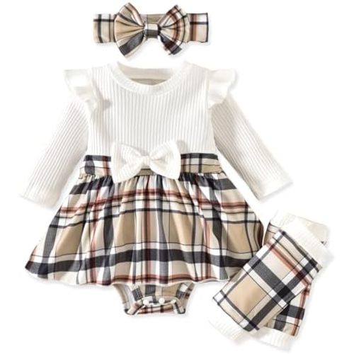 Aalizzwell Newborn Baby One Piece Romper Dress 0-18 Months