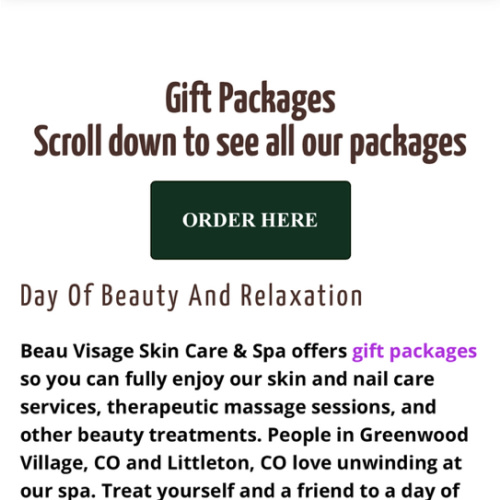 Beau Visage - Greenwood Village > Gift Certificate