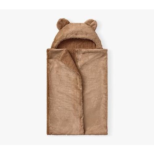 Teddy Bear Fur Nursery Wrap , Nursery Wrap , Toasted Coconut