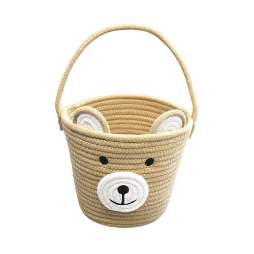 Emerson and Friends Rope Basket - Bear – Green Bean Baby Boutique