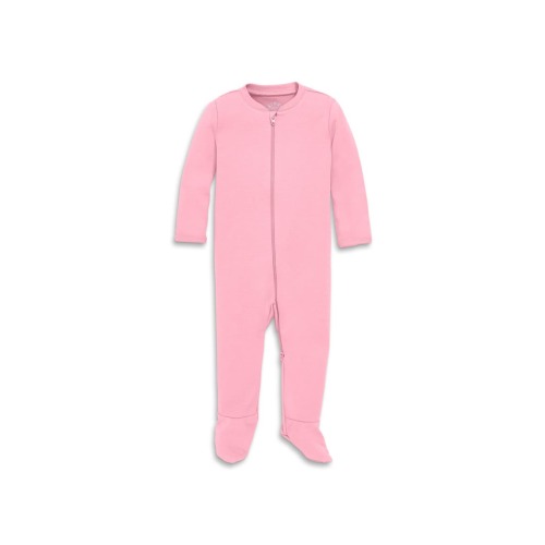 Baby Organic Zip Footie In Solid