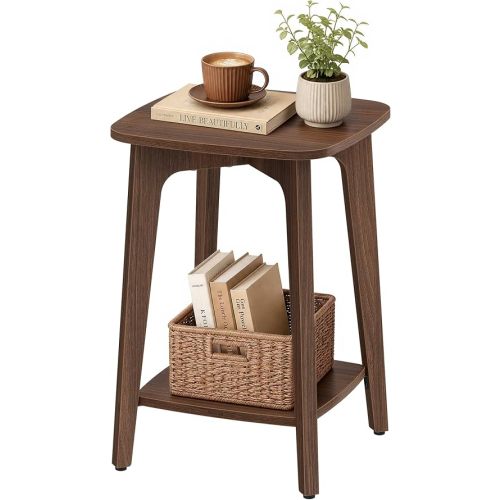 VASAGLE Side Table, 2-Tier Small Square End Table, Nightstand