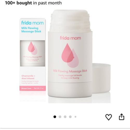 Frida Mom Milk Flowing Massage Stick for Breastfeeding and Nursing Moms, Infused with Chamomile + Aloe to Hydrate and Soothe