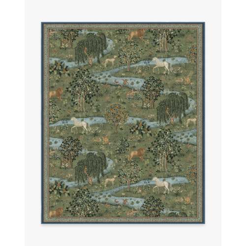 Morris & Co. Owl & Willow Green Rug | Ruggable US