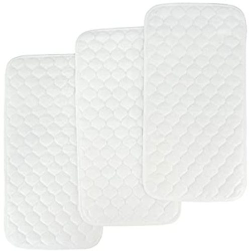 BlueSnail Bamboo Quilted Thicker Waterproof Changing Pad Liners, 3 Count (Snow White)