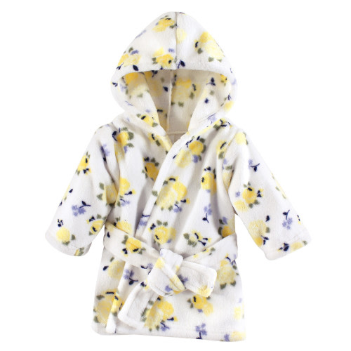Luvable Friends Plush Bathrobe, Yellow Floral
