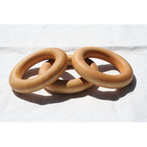 Wooden Teething Ring - Set of Three - Montessori Inspired (Pacifier)