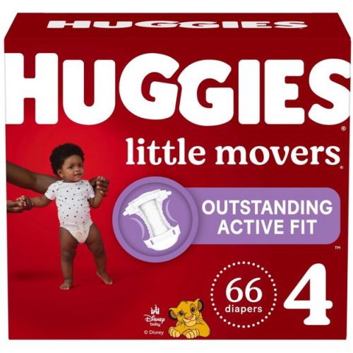 Huggies Little Movers Active Fit Diapers - Size 4 - 66ct