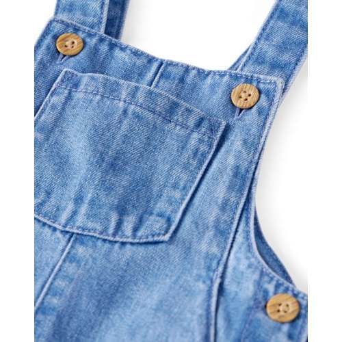 Baby Organic Cotton Denim Overalls - Size: 18M / Color: Blue Ozone Wash