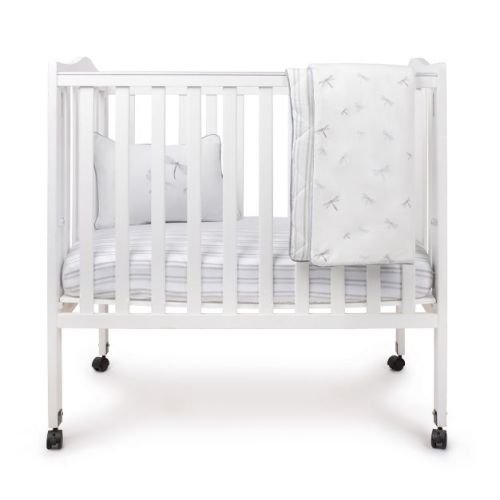 Ely's & Co. - Butterfly/Dragonfly & Stripe Crib Bedding Set
