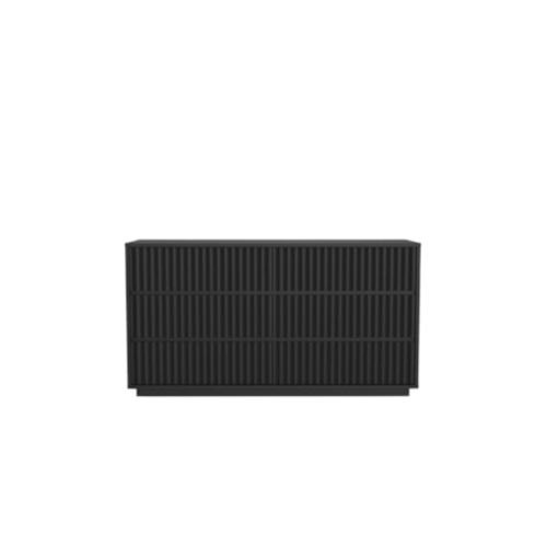 Sury Black 6 Drawer Dresser