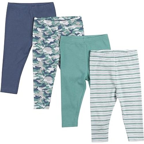 Hanes Unisex-Baby Hanes Baby Leggings, Ultimate Flexy Knit Pants Boys & Girls, 3-Pack