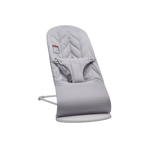Babybjorn Bouncer Bliss Light Grey Frame Petal Quilt Cotton Light Grey