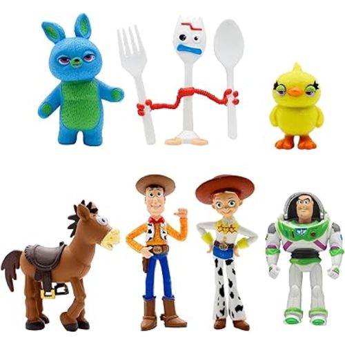 7Pcs Action Figures Story Birthday Decorations – Durable and Safe Mini Figurines with Beloved Animation Characters Story Party Favors – Cute Figurine Set for Boys and Girls, Stocking Fillers