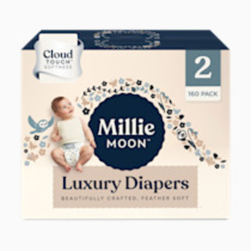 Millie Moon Luxury Diapers - Size 2, 160 Count