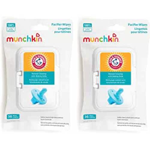 Munchkin® Arm & Hammer Pacifier Wipes - Safely Cleans Baby and Toddler Essentials, 2 Pack, 72 Wipes