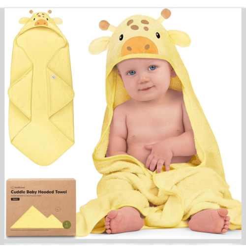 KeaBabies Hooded Baby Towel for Newborn - Viscose Derived from Bamboo Large Baby Bath Towels with Hood for Boys, Girls, Toddler, Extra Absorbent & Soft Newborn Bath Essentials (Giraffe, Regular)
