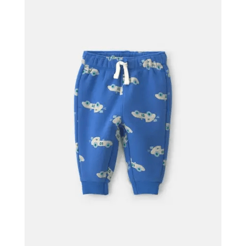 Baby Boy Racecar Fleece Pants - Blue | Carter's