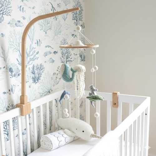 Sea Life Baby Mobile For Nursery Decor, Jellyfish Crib Mobile, Under the Sea, Baby Shower's Gift, Gift for Sea Lovers