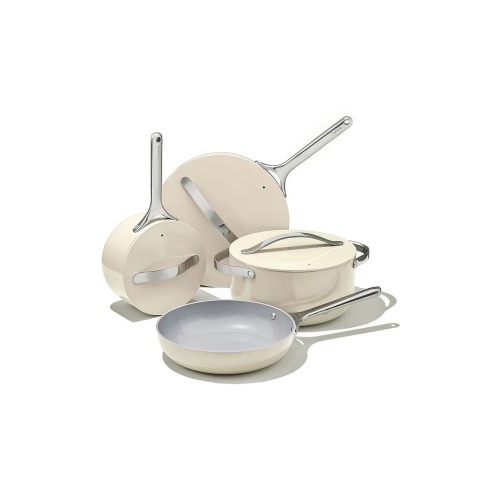 Non-Toxic Ceramic Non-Stick 7-Piece Cookware Set with Lid Storage