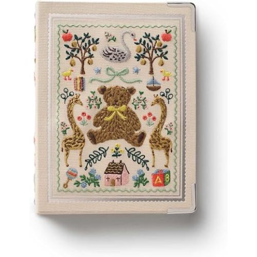 RIFLE PAPER CO. Storybook Embroidered Small Photo Album, Gold Foil Detail