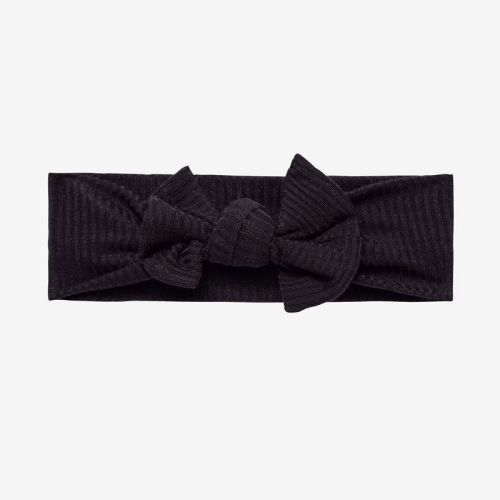 Infant Black Rib Headwrap - Posh Peanut