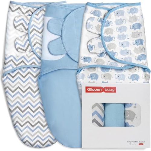 GLLQUEN BABY Swaddles for Newborns 0-3 Months, Adjustable & Easy Fastener
