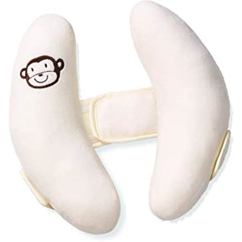 Inchant Adjustable Baby Soft Head Neck Support Banana Shape headrest, White