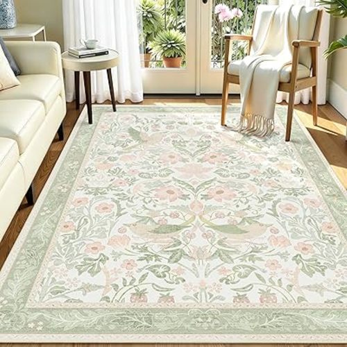 8x10 Area Rugs Large Boho Green Rug for Living Room Bedroom