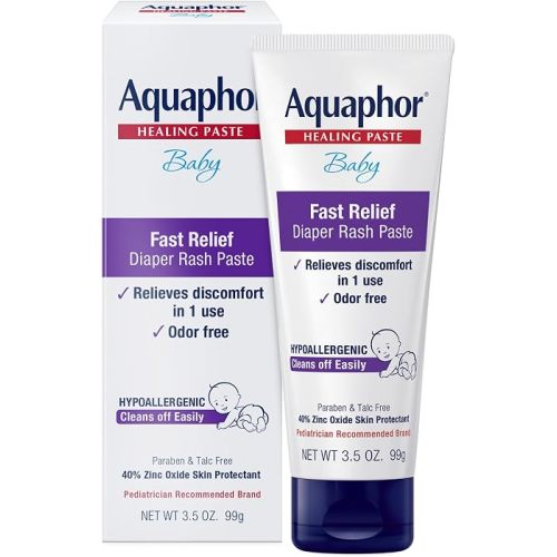 Aquaphor Baby Diaper Rash Paste - For Serious Diaper Rash and Flare-ups - 3.5 Oz. Tube : Baby