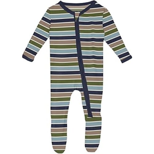 KicKee Baby & Toddler Zipper Footie – Ultra-Soft Viscose from Bamboo Pajamas with Flip Paws & Grips