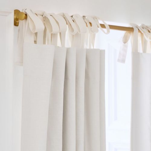 Cotton Tie-Top Blackout Curtain