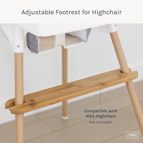 Bamboo Adjustable Highchair Footrest // IKEA Antilop High Chair Foot Rest