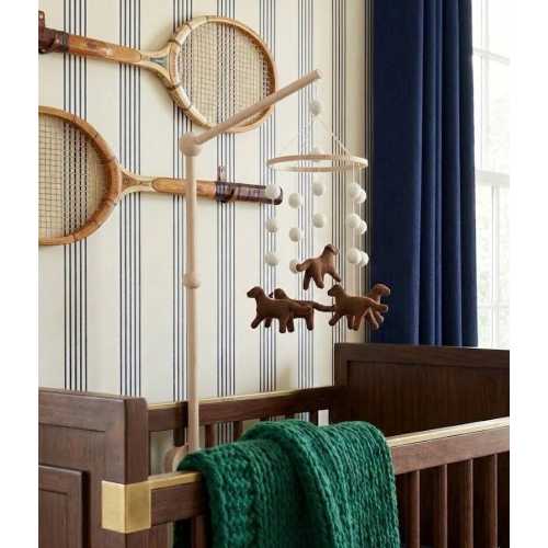 Chocolate Lab Baby Mobile: Custom Colors, Felt Puppy Nursery Decor