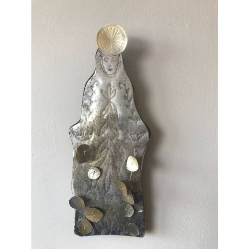 Handmade Recycled Timber Icon – Religious Folk Art Wall Decor