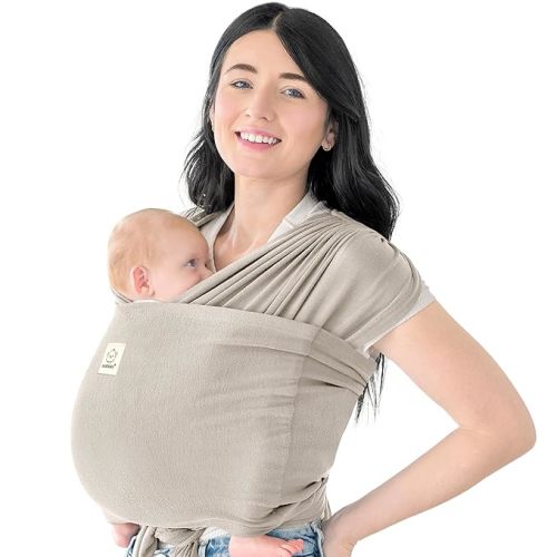 KeaBabies Baby Wrap Carrier Ring Sling - Easy Baby Wearing Wrap, Adjustable D-Lite Baby Carrier Newborn to Toddler (Stone Gray)