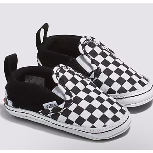 Infant Slip-On V Checkerboard Crib Shoe