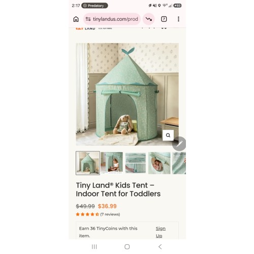 Tiny Land® Kids Tent – Indoor Tent for Toddlers