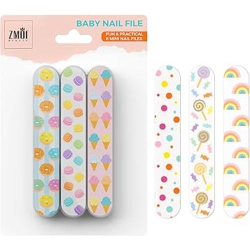 Baby Nail File - Colorful Mini Emery Board Gentle Care Nail Files Grooming Essentials Safe for Baby and Toddler