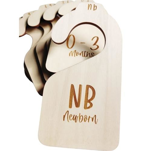 Baby Closet Size Dividers Baby Closet Organizer, Nursery Closet Dividers for Baby Clothes | Baby Shower Closet Gift | Set of 7 Durable Double-Sided Size for Newborn to 24 Months