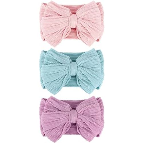 Baby Bows Headbands Nylon Baby Girl Headbands Soft Handmade Hairbands Toddler Hair Accessories for Girls Baby Newborn Infant Kids