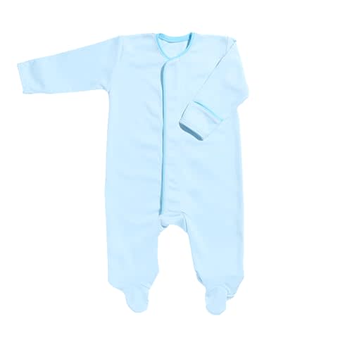 Magnetic Baby Footie – Pima Cotton One-Piece Onesie, Silicone-Sealed Closures, Unisex NB-12M