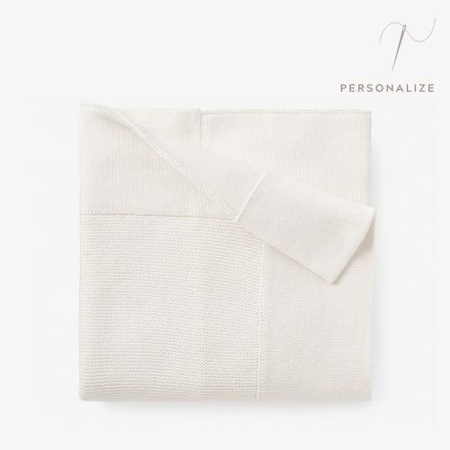 White Sofia + Finn Knit Baby Blanket