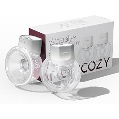 Momcozy S12 Pro Hands-Free Breast Pump, Wireless Double Wearable Pump with Comfortable DoubleFit Flange, 3 Modes & 9 Levels Portable Electric Pump, 24mm, 2 Pack, Gradient Gray