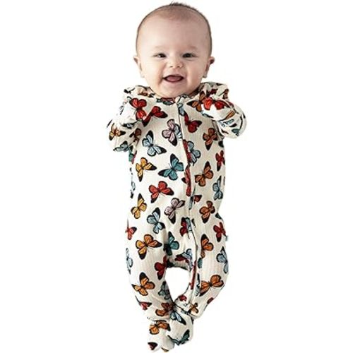 Posh Peanut Convertible Baby Sleepers - Girls Footless Baby Pajamas with 2 Way Zipper for Easy Diaper Changes
