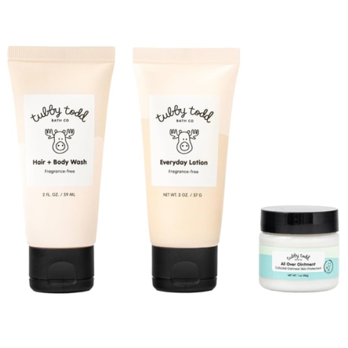 TUBBY TODD 3-Step Baby Bath & Skincare Routine - The Regulars Bundle - 2oz Baby Shampoo and Body Wash, 2oz Everyday Lotion & 1oz All Over Ointment - Fragrance-Free